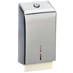 Bobrick, Folded Bath Tissue Dispenser, Stainless Steel