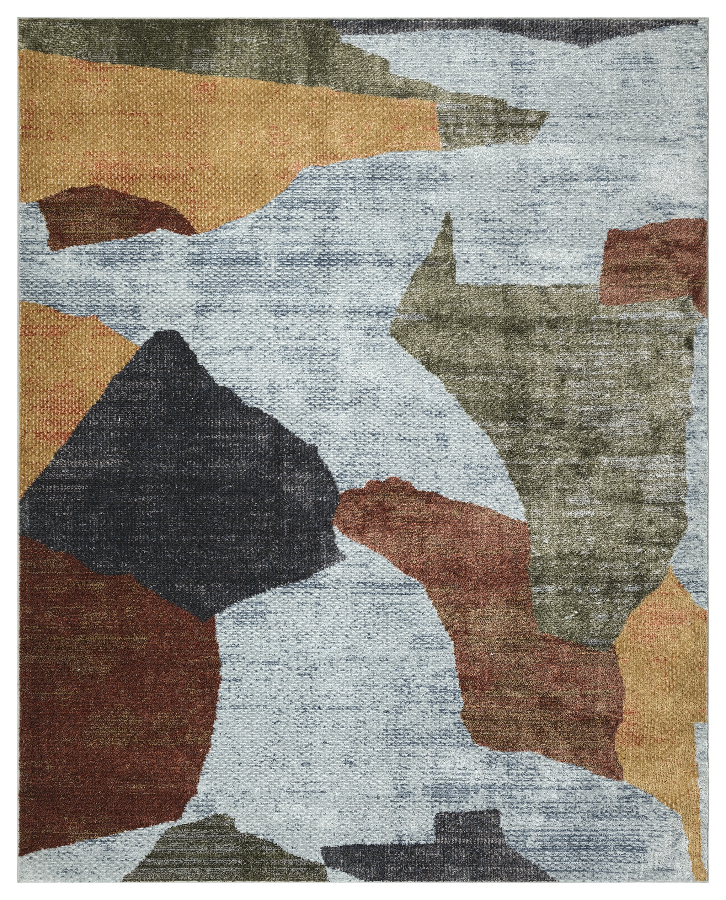 Nourison Nordic 8' x 10' Blue Multicolor Modern Indoor Rug