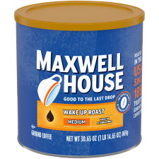 Maxwell House Wake Up Roast Ground Coffee, 30.65 oz Canister