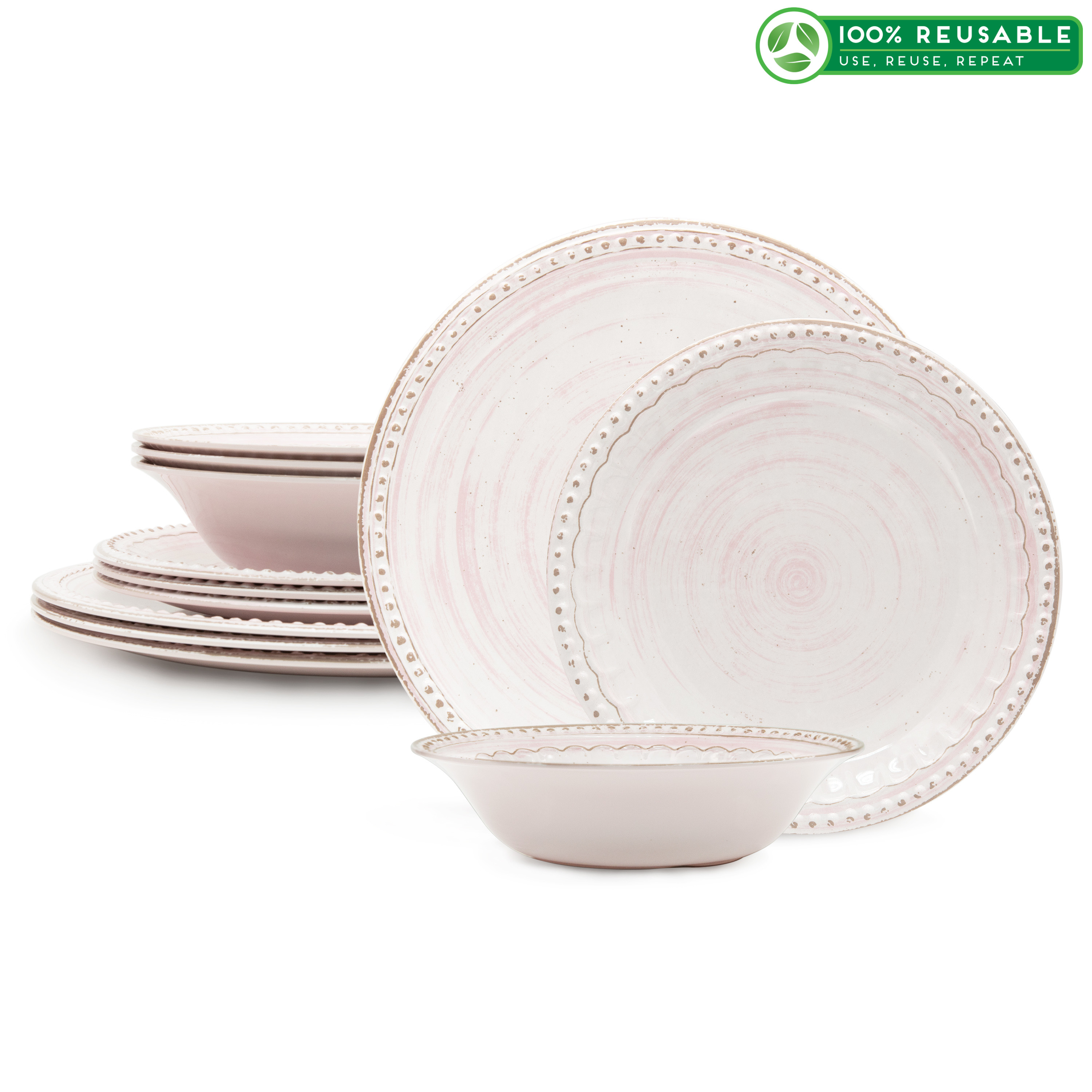 French Country Plate & Bowl Sets, Primrose, 12-piece set image