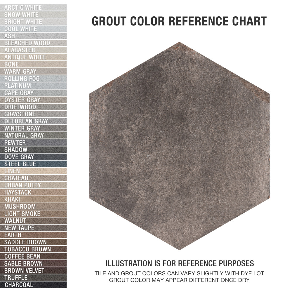 D’Anticatto Hex Notte 11 in. x 12-3/4 in. Porcelain Floor and Wall Tile