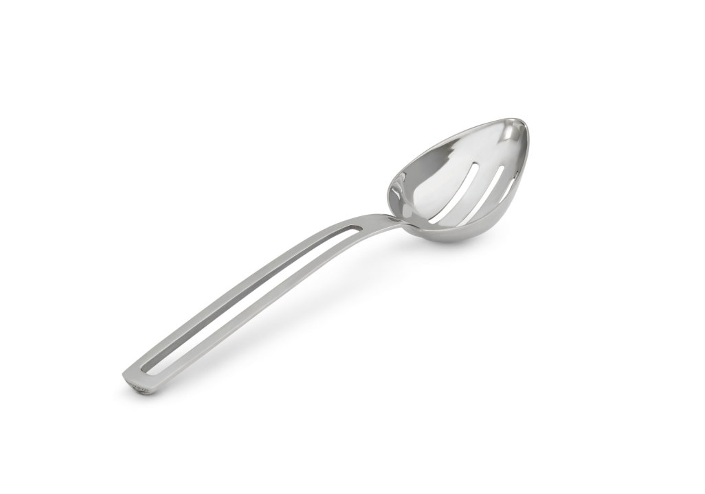 ⅓-cup Miramar® contemporary stainless steel slotted oval serving spoon