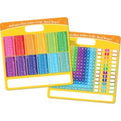 Smart Poly&reg; Educational Activity Busy Board, Dry Erase with Marker, 10-3/4" x 10-3/4", Multiplication