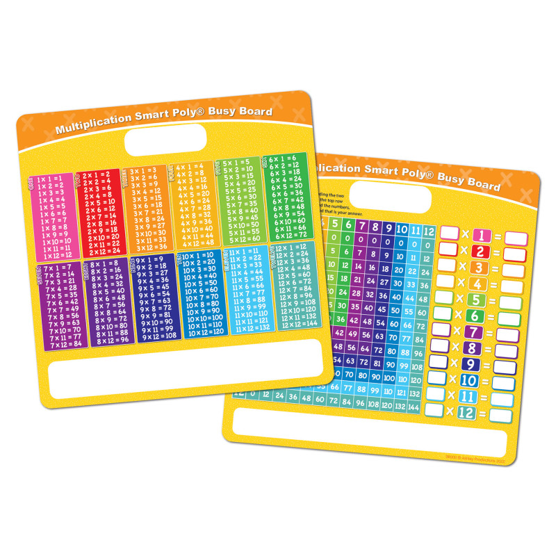 Smart+Poly++Educational+Activity+Busy+Board%2C+Dry+Erase+with+Marker%2C+10-3%2F4%26quot%3B+x+10-3%2F4%26quot%3B%2C+Multiplication