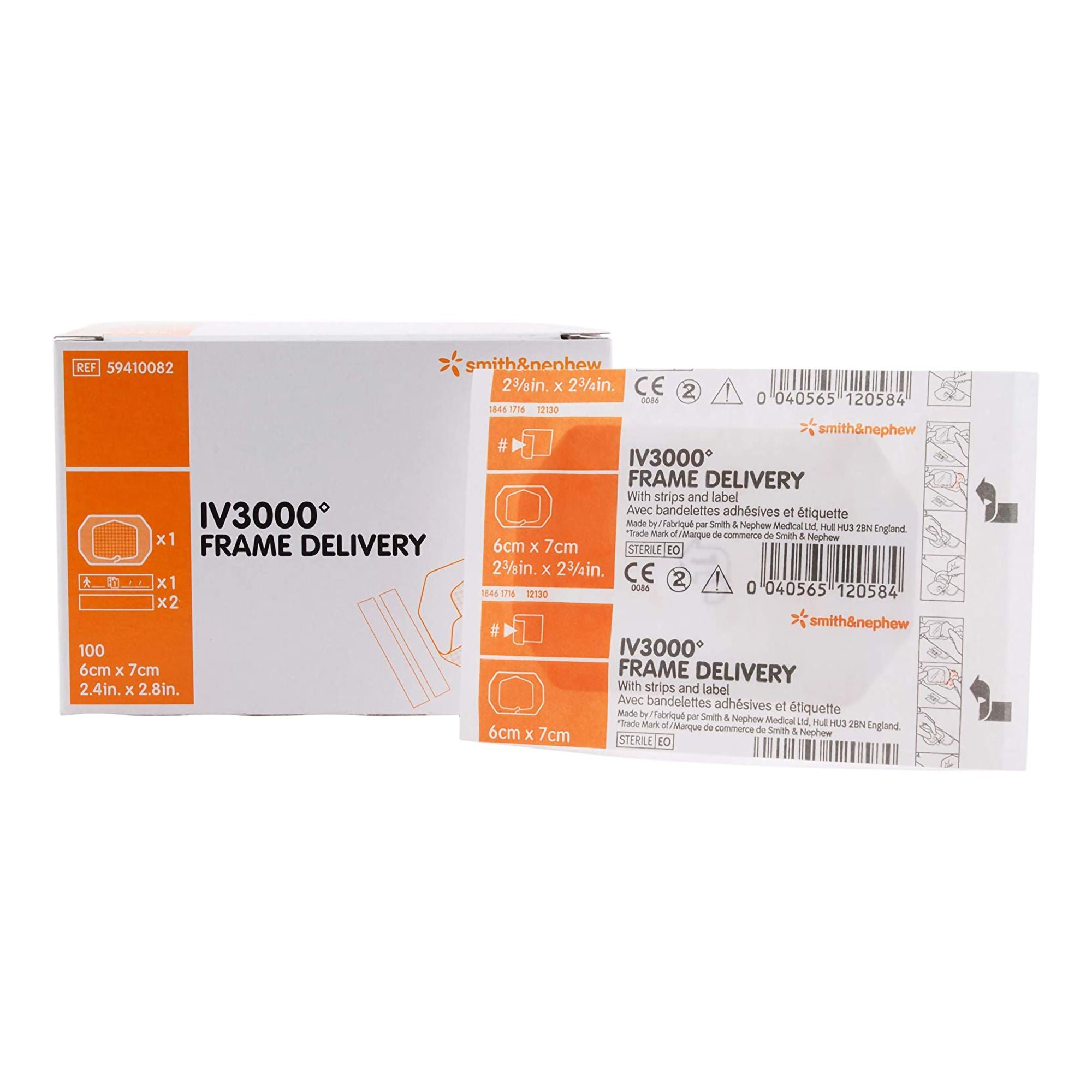 IV3000 Frame Delivery Moisture Responsive Catheter Dressing, 2-3/8 x 2¾ Inch