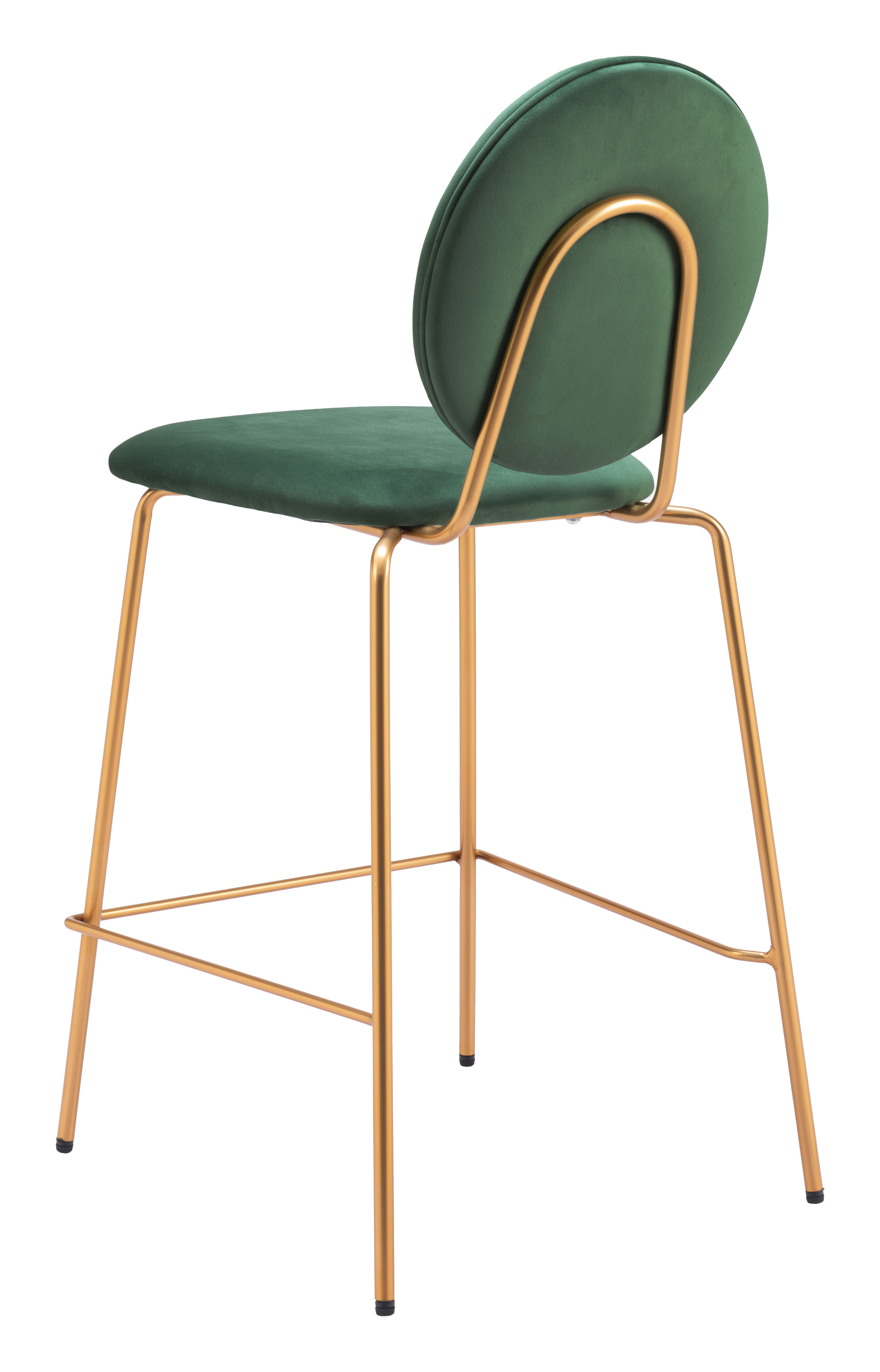 Odessa Counter Stool (Set of 2) Green & Gold product image