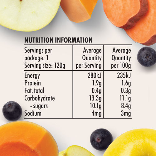  Wattie's® Organic Apple, Pumpkin & Kumara with Blueberries 120g 6+ months 