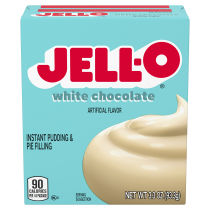 JELL-O White Chocolate Instant Pudding & Pie Filling, 3.3 oz Box