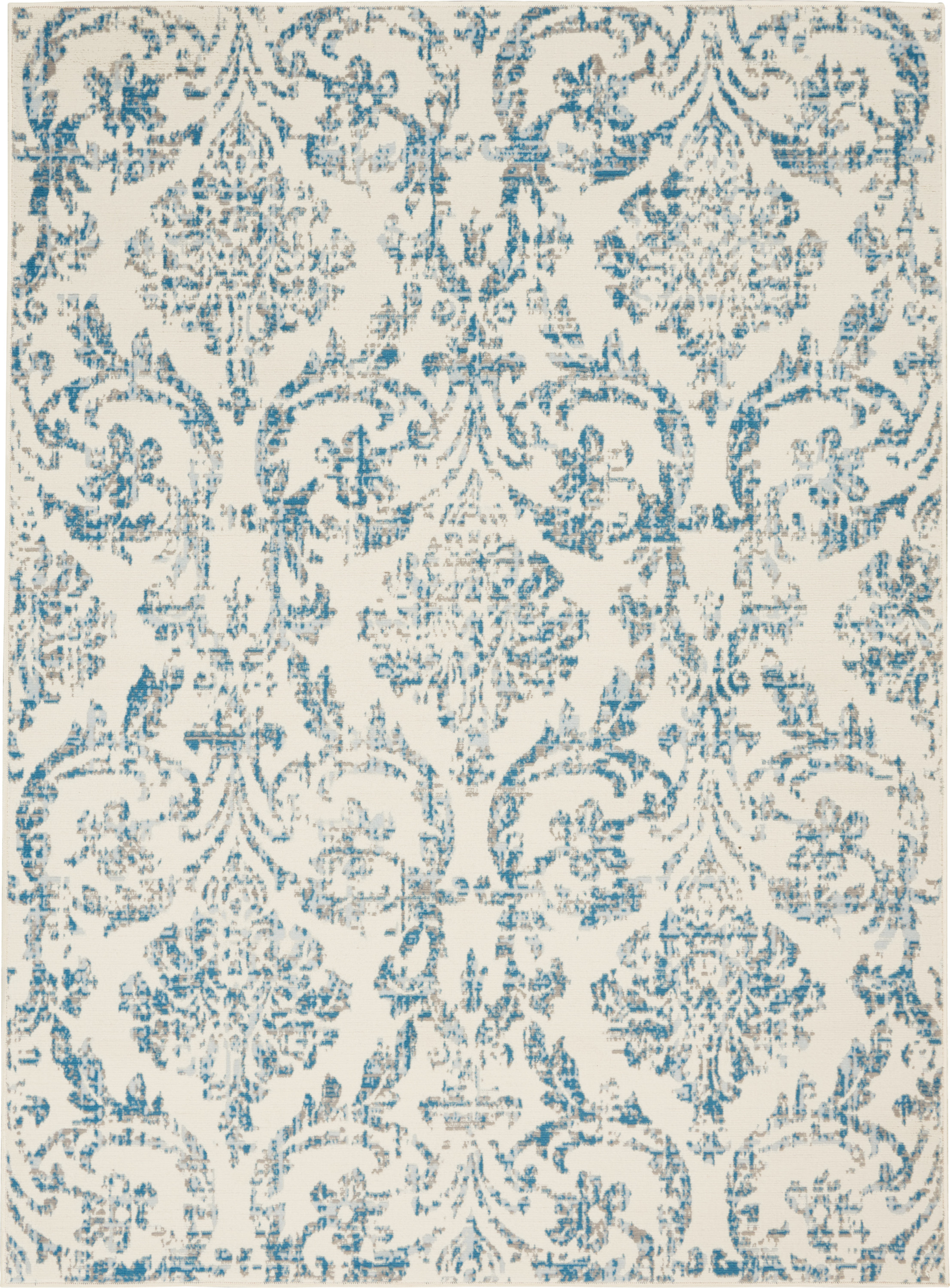 Nourison Jubilant 4' x 6' Ivory Blue Vintage Indoor Rug