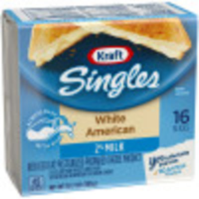 Kraft Singles 2% Milk White American Cheese Slices 10.7 oz (16 Slices)