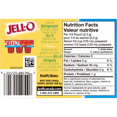 Jell-O Lemon Jelly Powder Light, Gelatin Mix