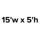 Hanging Sign 15'w x 5'h