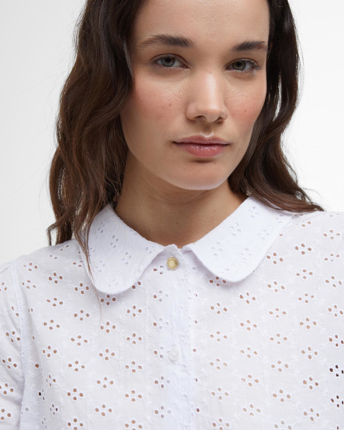 Arlo Relaxed Broderie Shirt Classic White