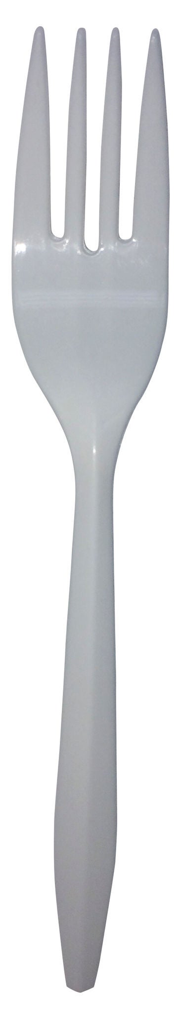 RJ Schinner Co FORK, PLAS UNWRAPPED BULK WHT MED WT (1000/CS)