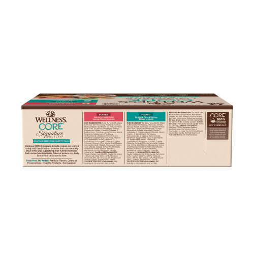 Wellness CORE SIGNATURE SELECTS Seafood Selection Variety Pack back packaging