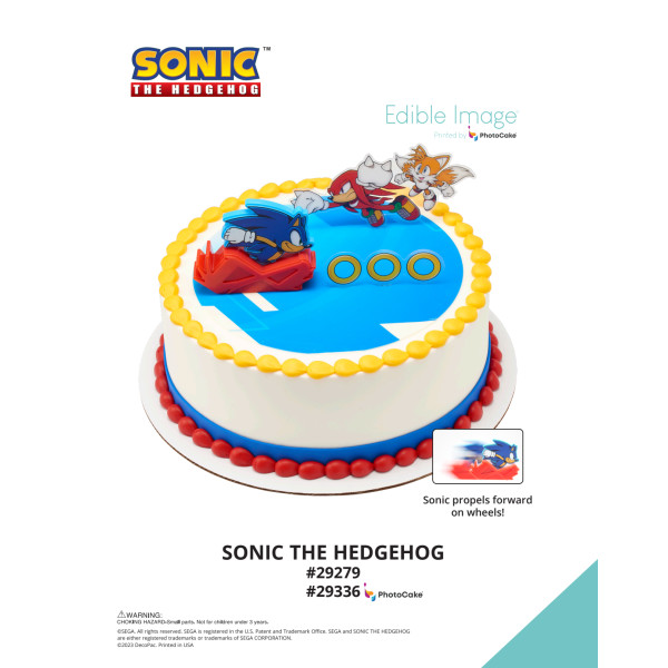 Sonic the Hedgehog™ The Magic of Cakes® PhotoCake® Enhanced Round Background Page