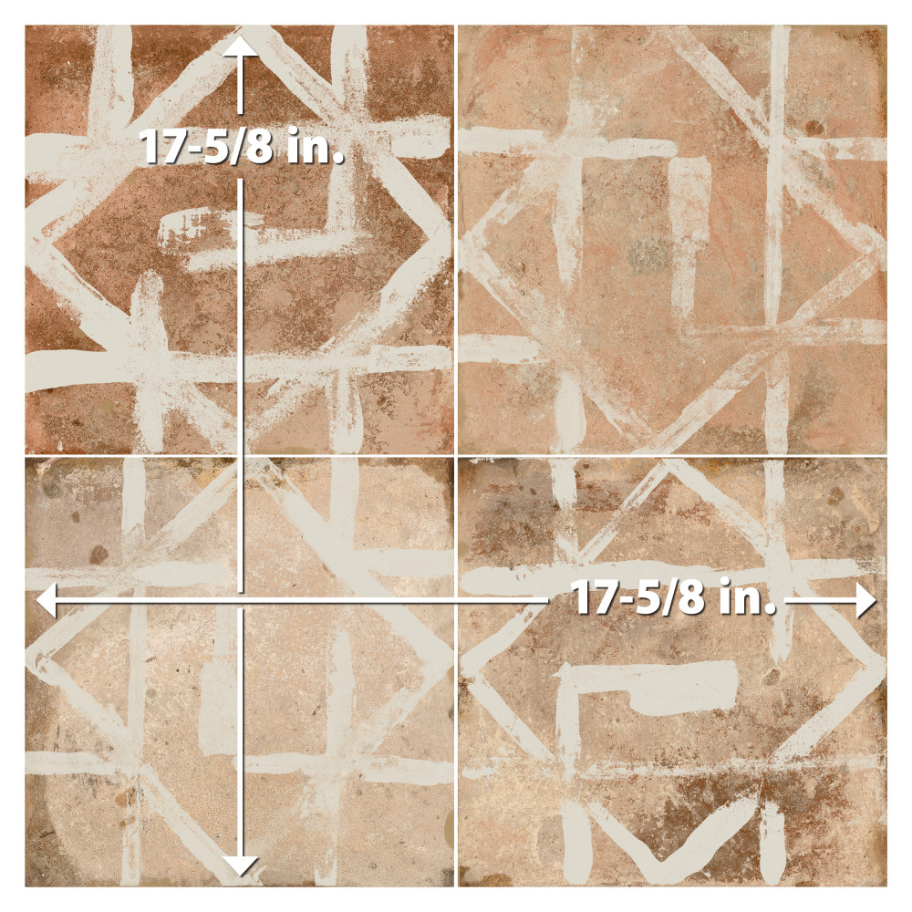Kings Alora Décor 17-5/8 in. x 17-5/8 in. Ceramic Floor and Wall Tile