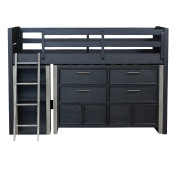 Graphite Mid Loft Bed Ends Twin - 8942-735