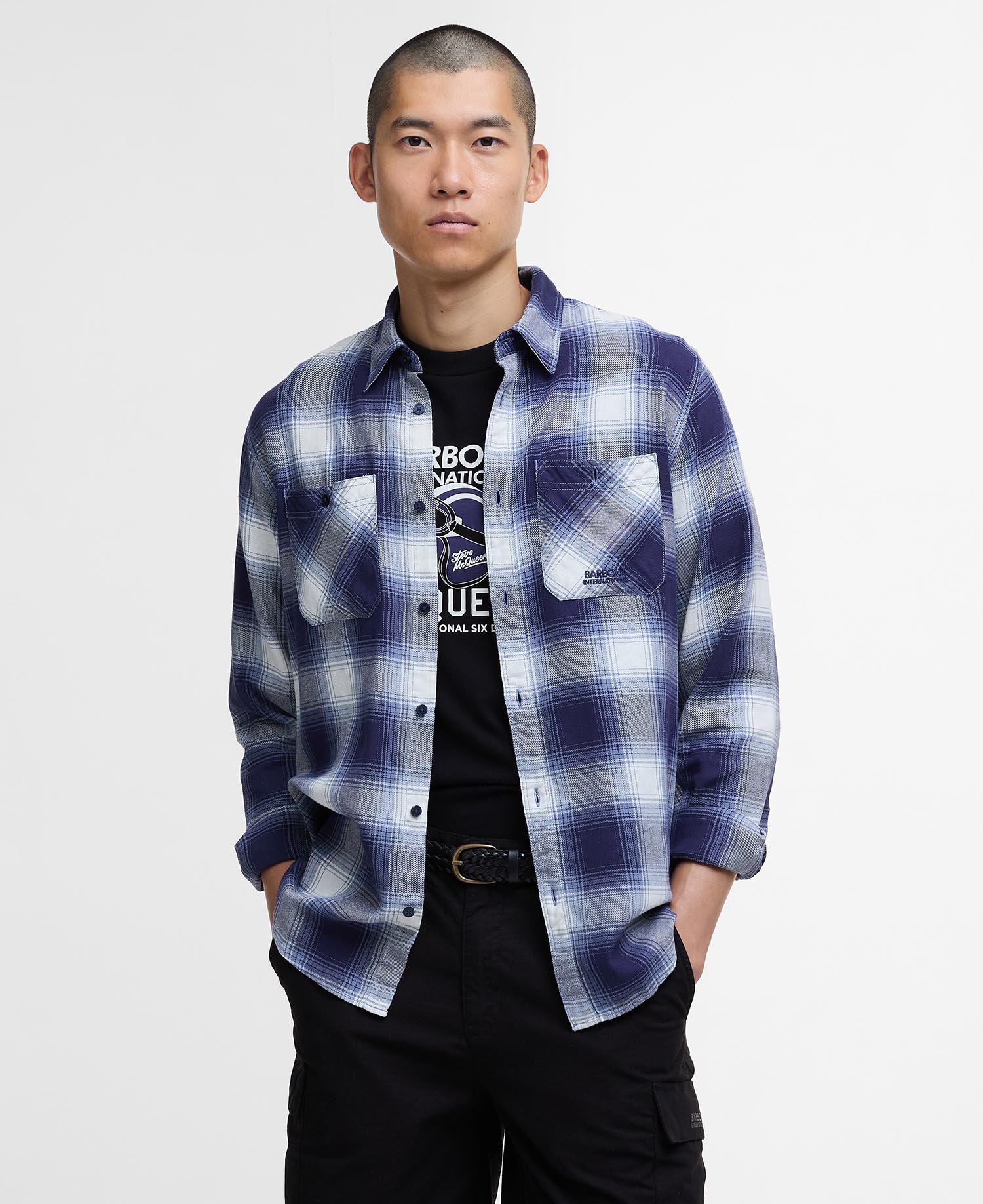 Camicia a quadri Buffalo a maniche lunghe image number 0