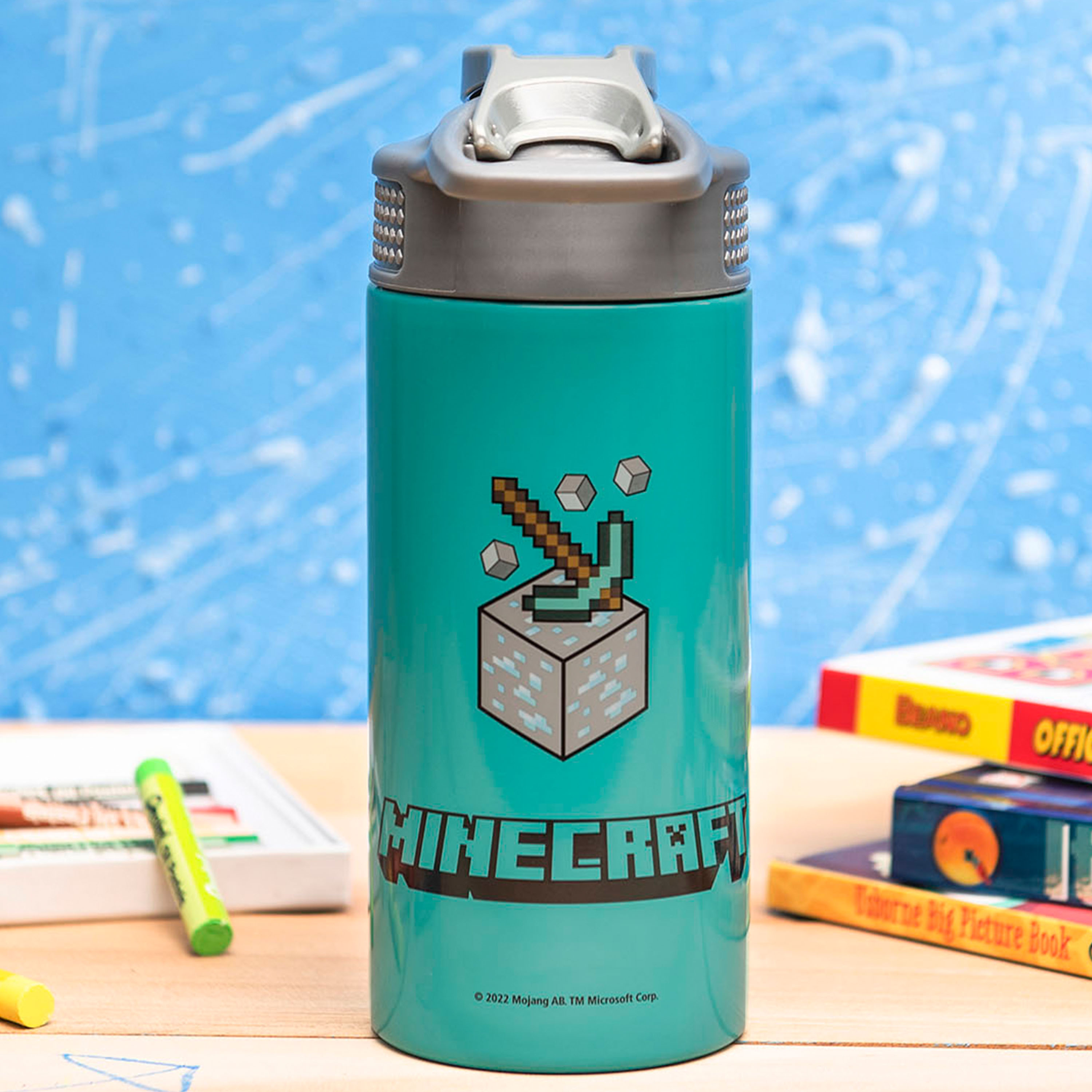 Minecraft 14 ounce Stainless Steel Vacuum Insulated Water Bottle, Diamond Miner slideshow image 5