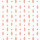 Coral-pink circular dots and elongated leaf-shaped marks repeat in vertical alternating columns across a textured off-white canvas, forming a regular minimalist polka-dot and leaf pattern resembling wallpaper.