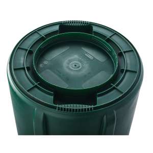 Rubbermaid Commercial, VENTED BRUTE, Recycling, 32 gal, Resin, Green, Round, Receptacle