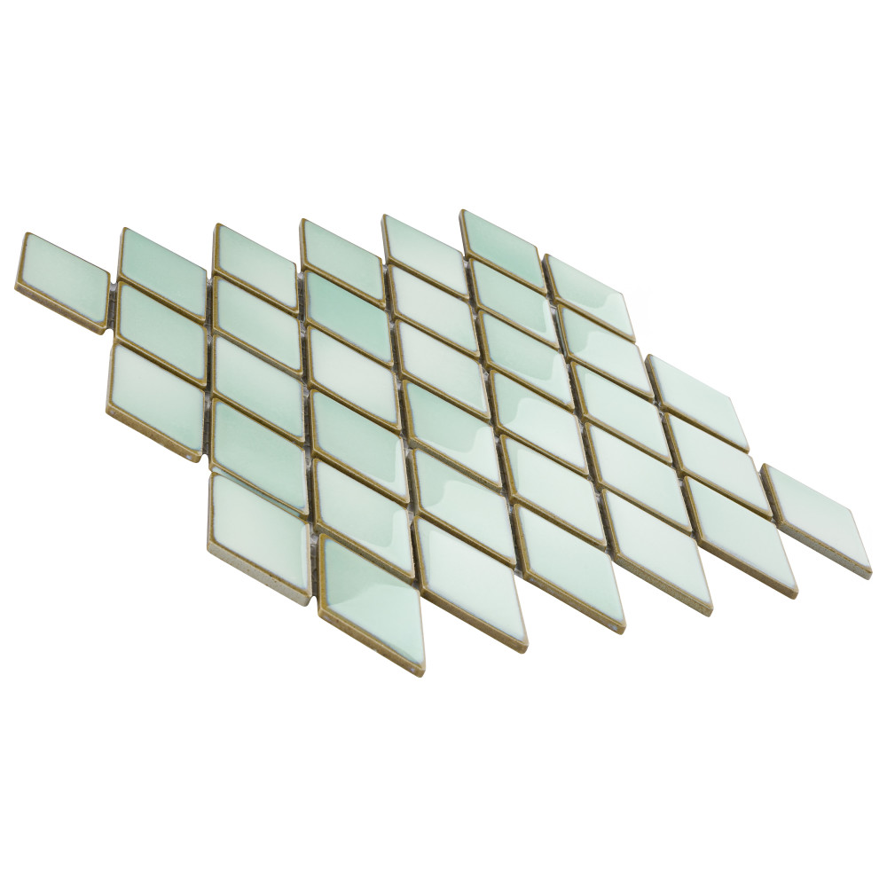 Hudson Kite Pistachio 10-1/8 in. x 11-3/4 in. Porcelain Mosaic Tile