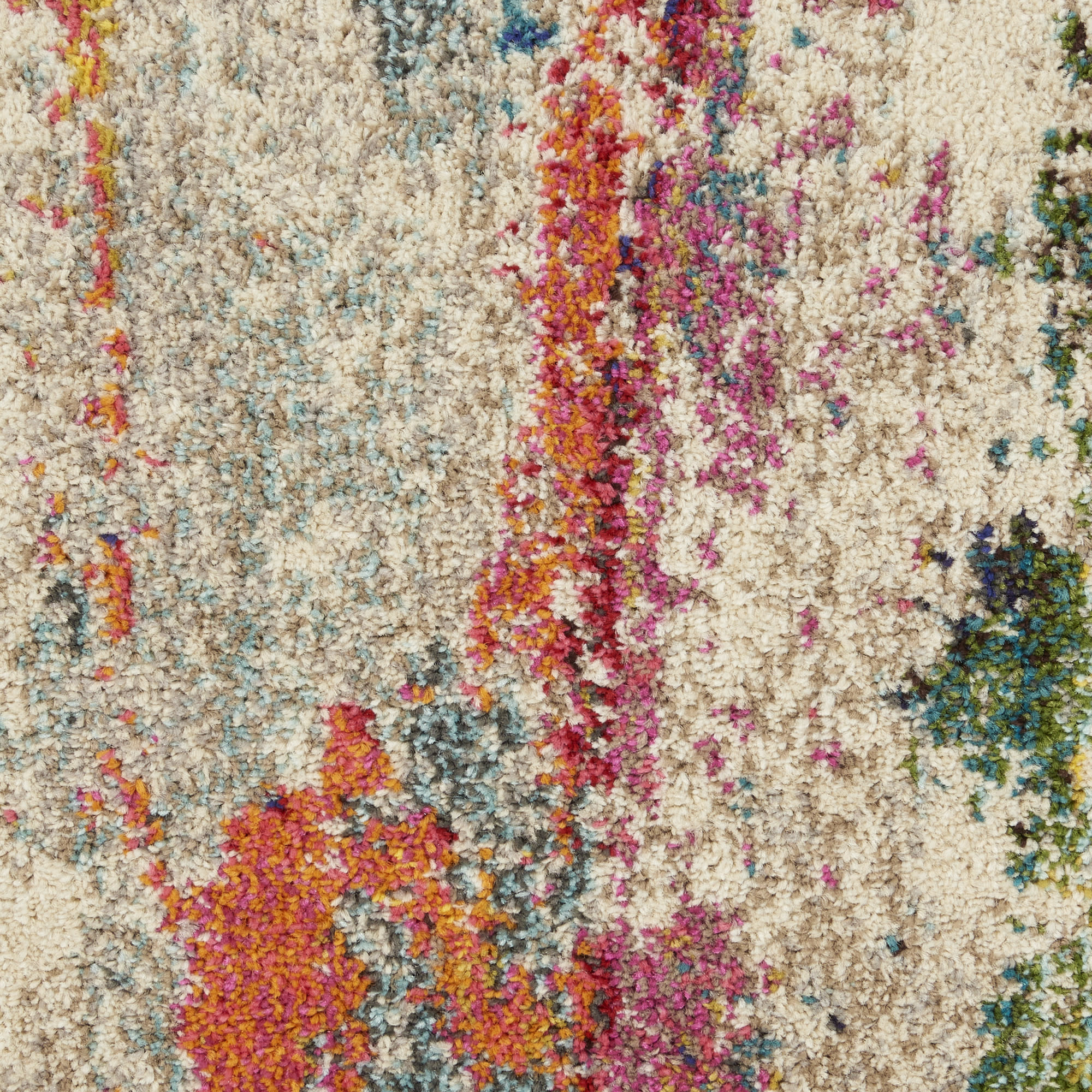 Nourison Celestial 2' x 6' Ivory Multicolor Modern & Contemporary Indoor Rug