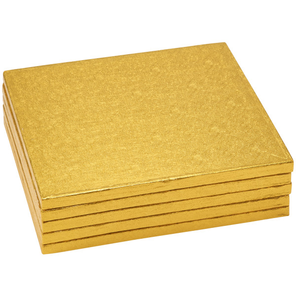 10" Square Gold Foil Cake Board