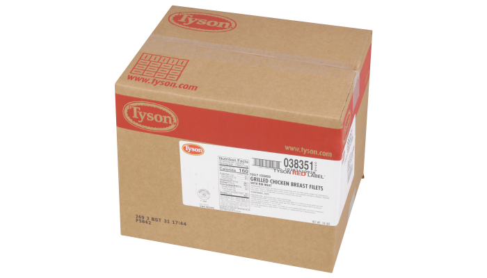 Tyson Red Label® Fully Cooked Unbreaded Grilled Chicken Breast Filets, 4 oz._image_6