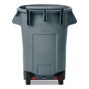 Rubbermaid Commercial, VENTED BRUTE, Wheeled, 44 gal, Plastic, Gray, Round, Receptacle