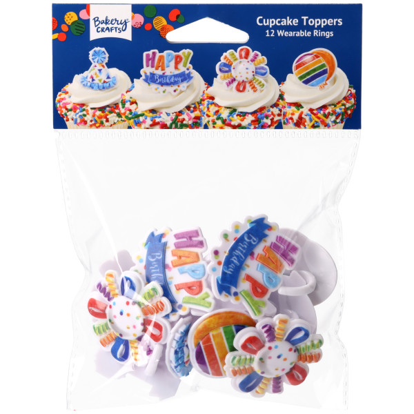 Happy Birthday Retail Cupcake Rings
