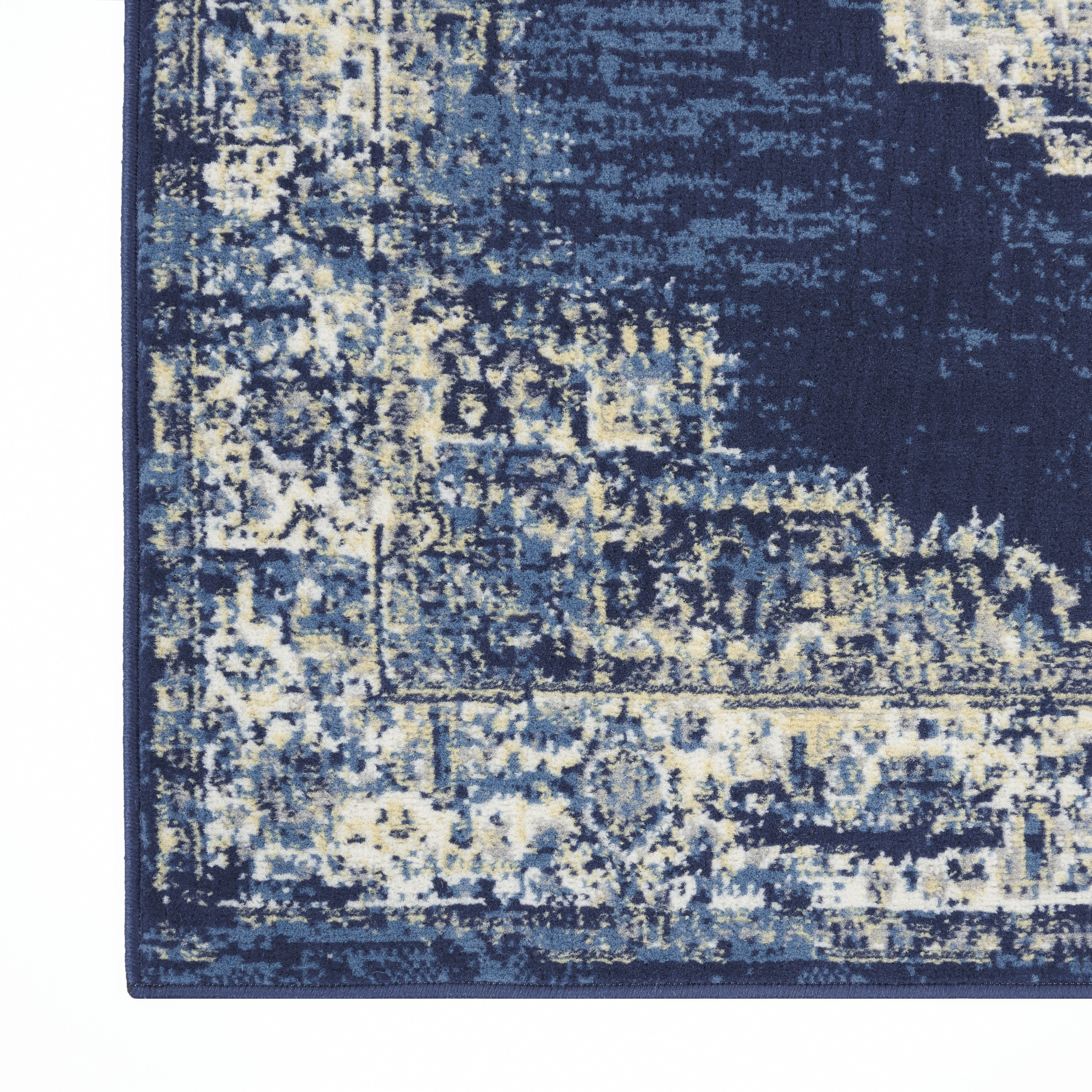 Nourison Grafix 5'3" x 7'3" Navy Blue Vintage Indoor Rug