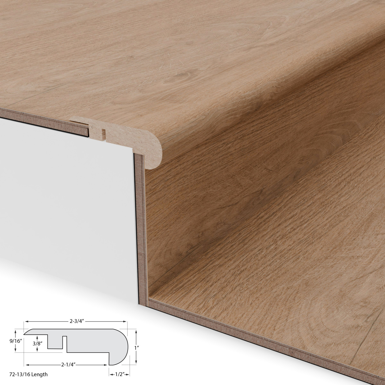 Estuary Oak Cali Stair Nosing Overlap 10mm view 4