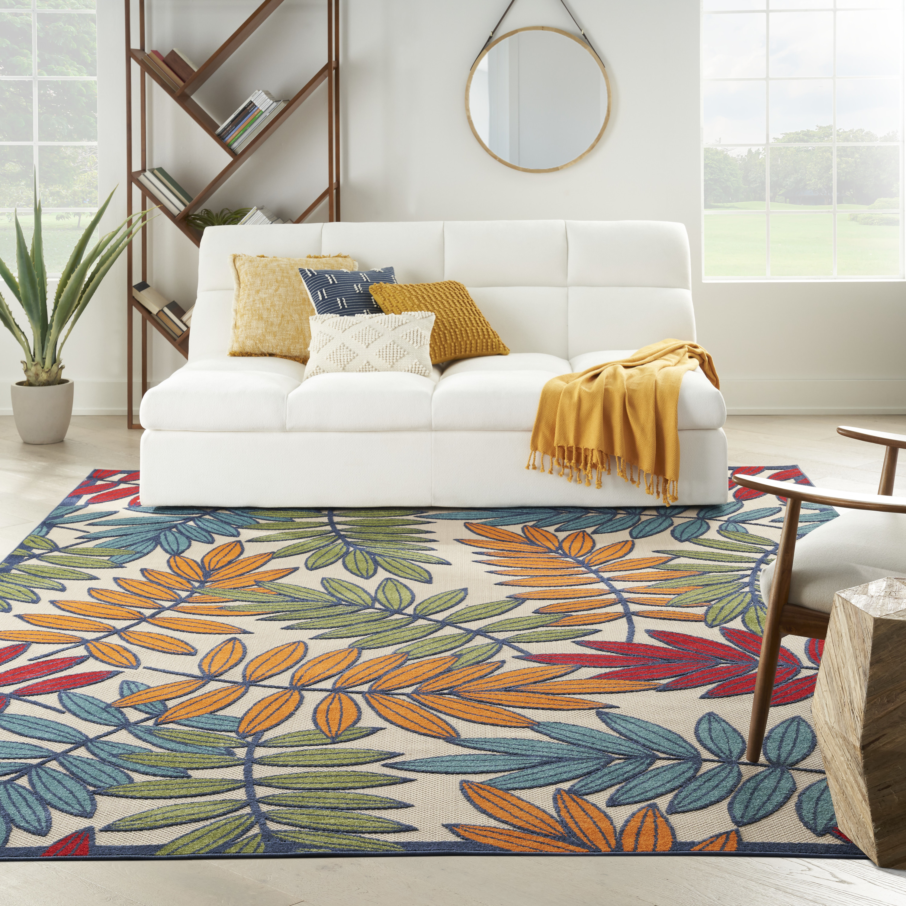 Nourison Aloha 10' x 14' Multicolor Tropical Rug