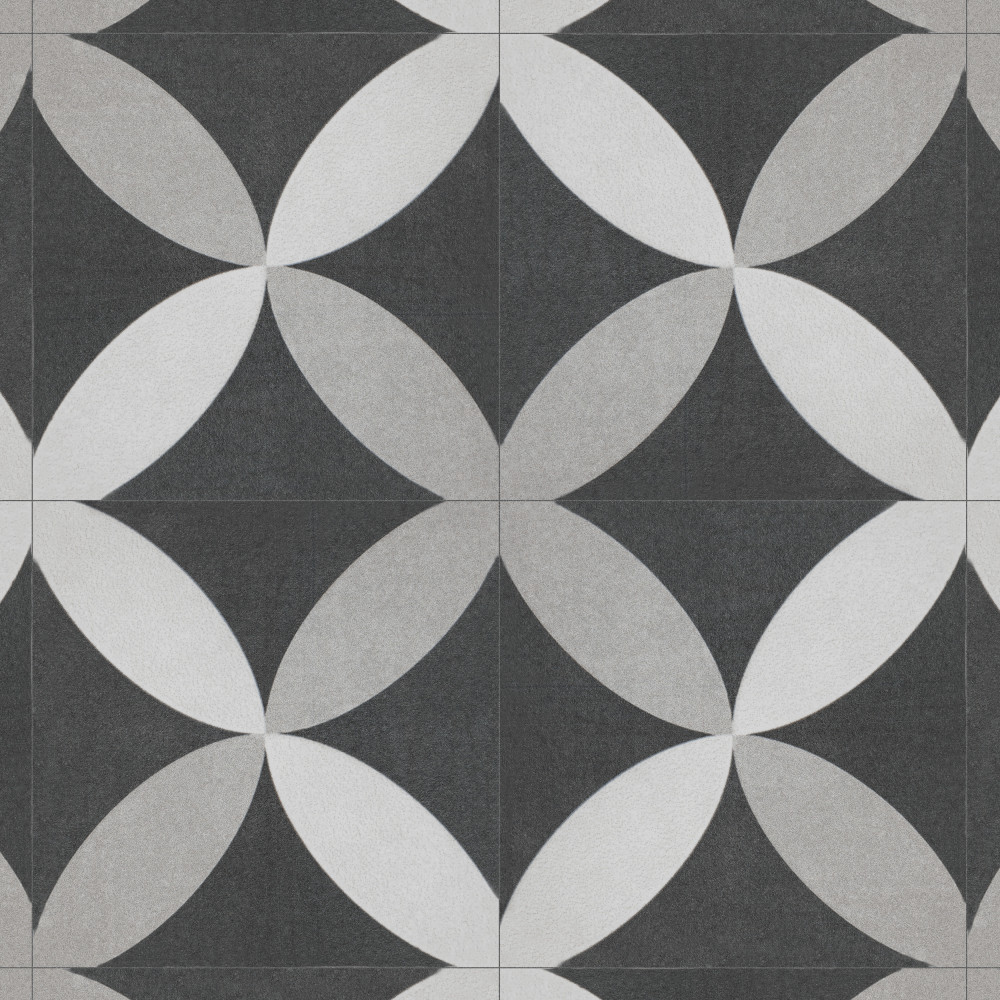 Twenties Mini Petal 3-7/8 in. x 3-7/8 in. Ceramic Floor and Wall Tile