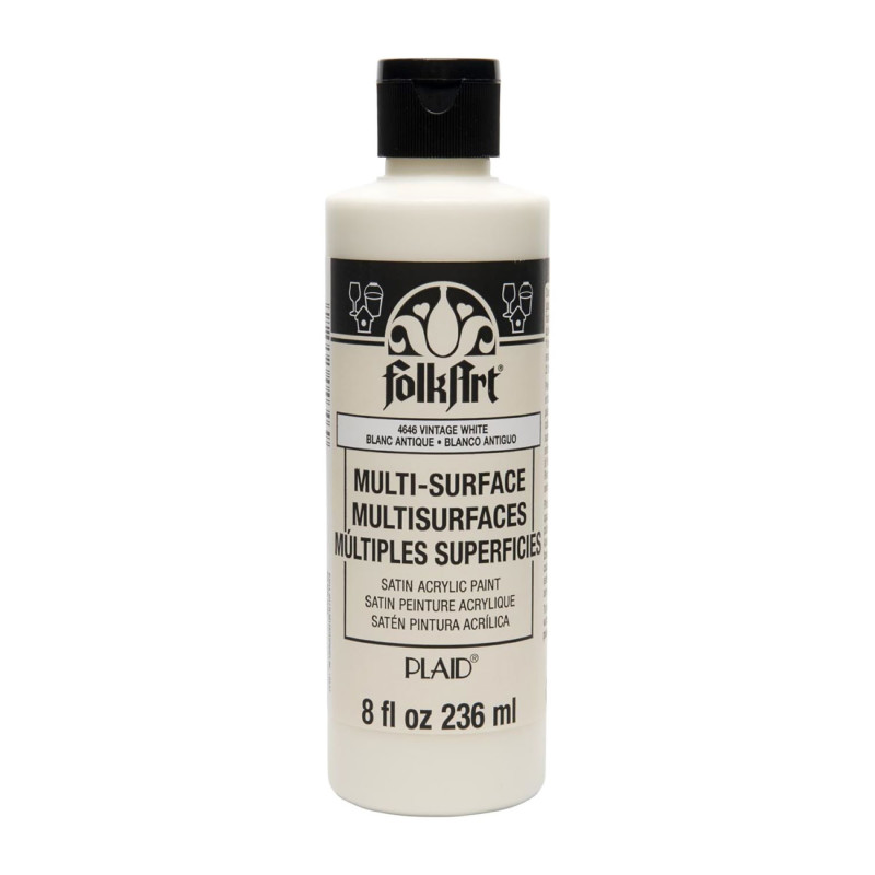 Acrylic Paint Multi-Surface Satin, 8oz., Vintage White