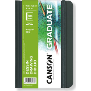 Graduate Drawing Art Book, Hard Cover Binding, 52 Sheet, 4x6 inch, 1 Count