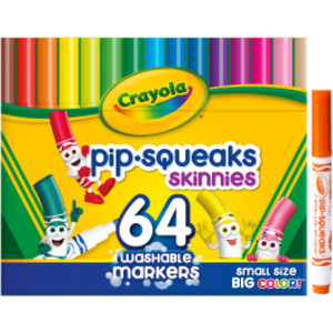 Washable Pip-Squeaks Skinnies Markers, 64 Count