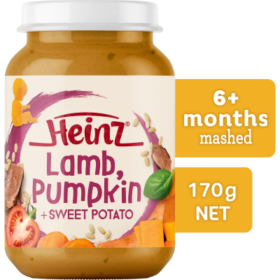  Heinz Lamb, Pumpkin + Sweet Potato Baby Food Jar 6+ months 170g 
