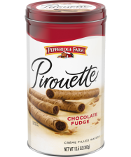 canister (14.1 ounces) Pepperidge Farm® Pirouette® Chocolate Fudge Rolled Wafers