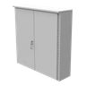 Type 3R Current Transformer Enclosure, Hinge Cover, Steel ANSI 61 Gray, Double Doors, 48 x 12 x 48