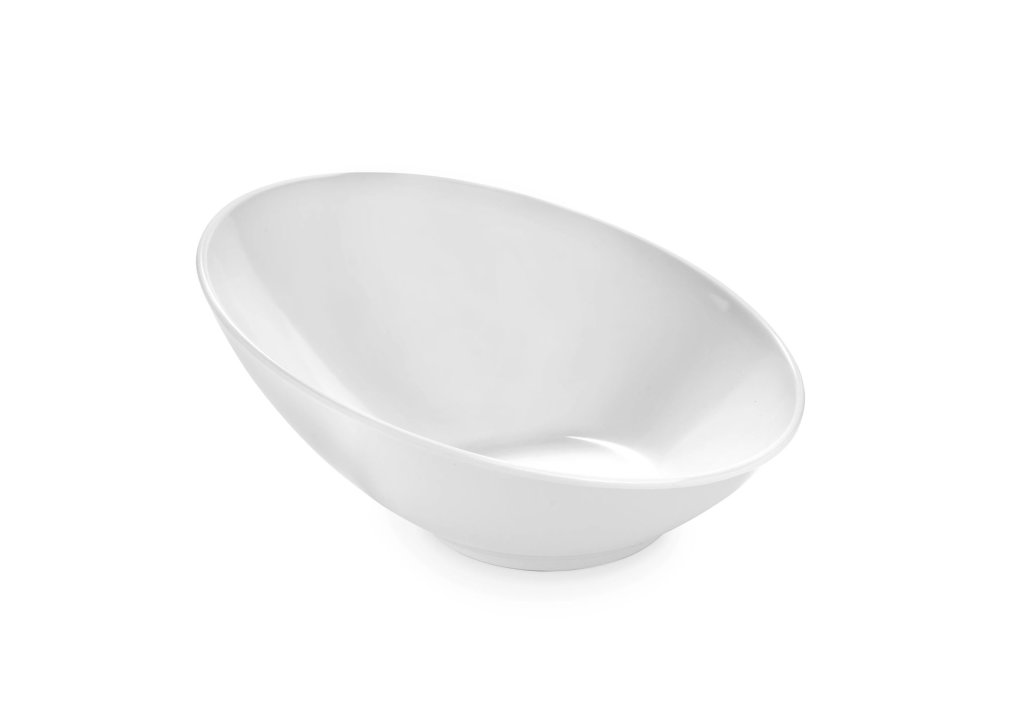 Bol redondo inclinado colección Venus de 36 x 34 cm melamina en color blanco