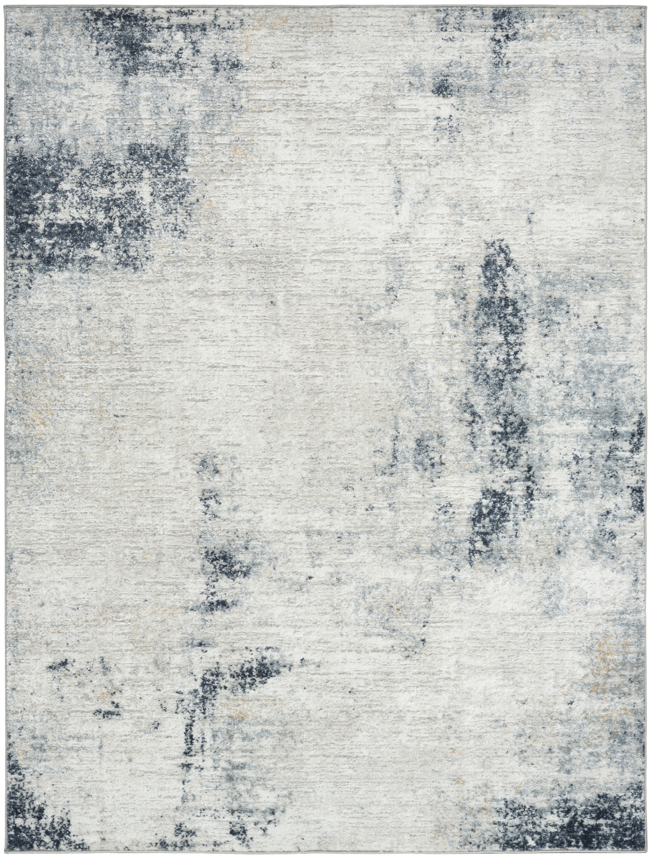 Nourison Dekor 4' x 6' Grey Navy Modern Indoor Rug
