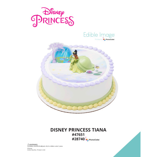 Disney Princess Tiana The Magic of Cakes® PhotoCake® Enhanced Round Background Page