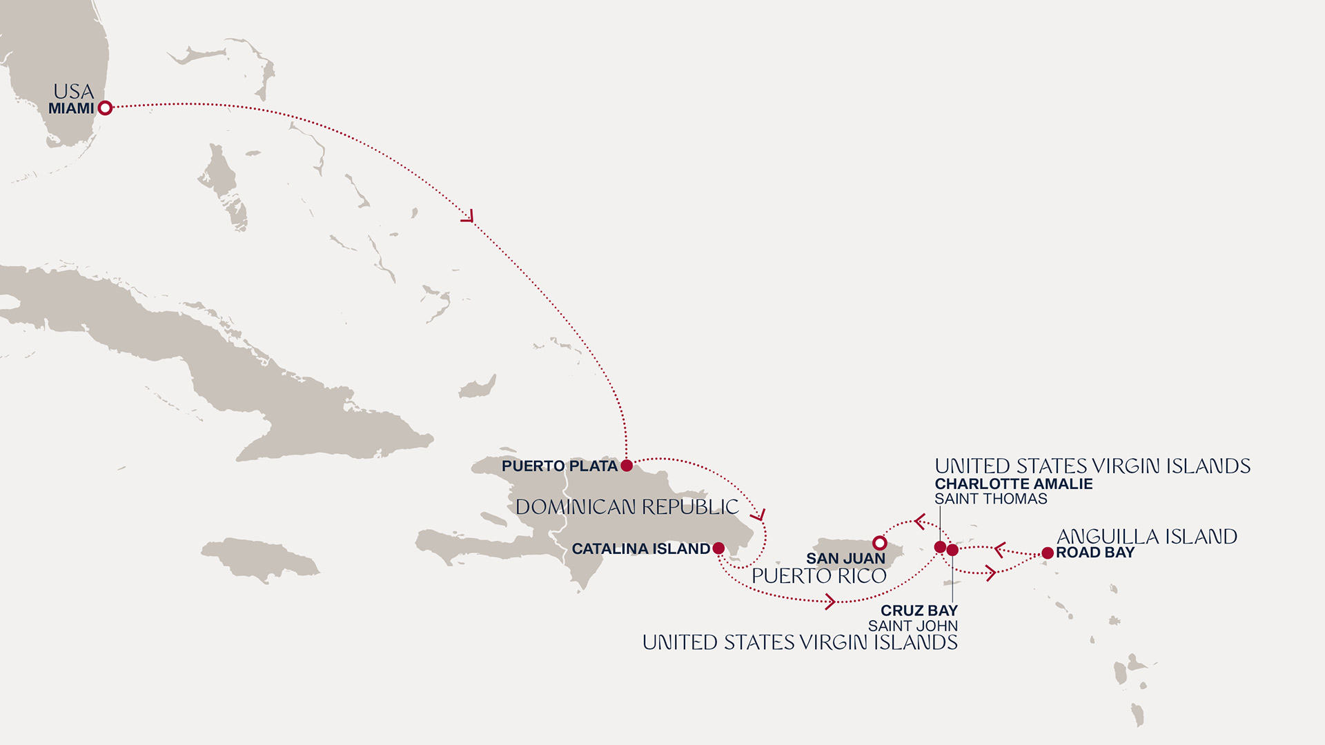 Itinerary map