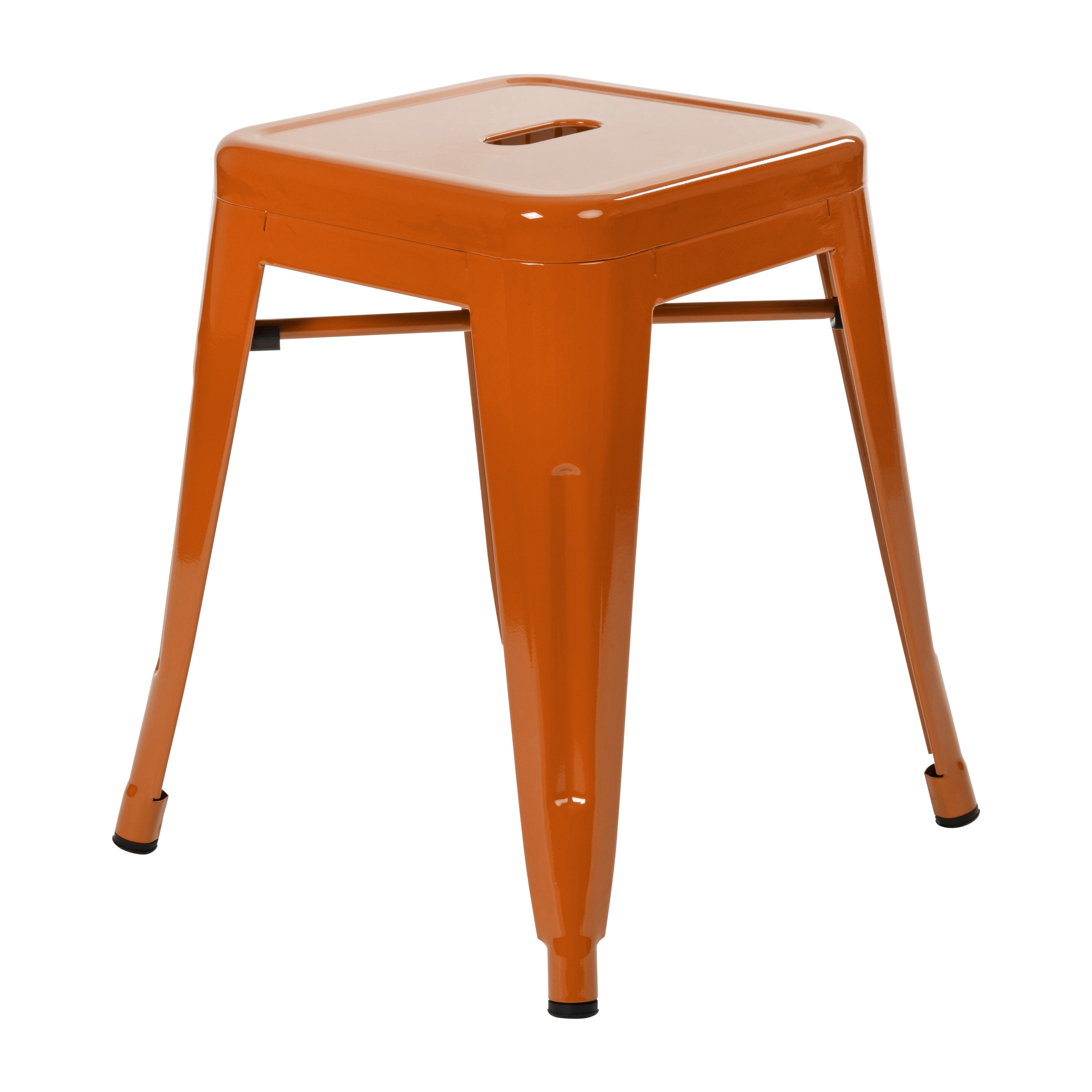 18" Table Height Stool, Stackable Backless Metal Indoor Dining Stool, Commerc... - Picture 22 of 114