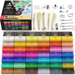 Oven-Bake Clay Kit with 42 Colors, 27 Tools and Accessories, 69 Pieces