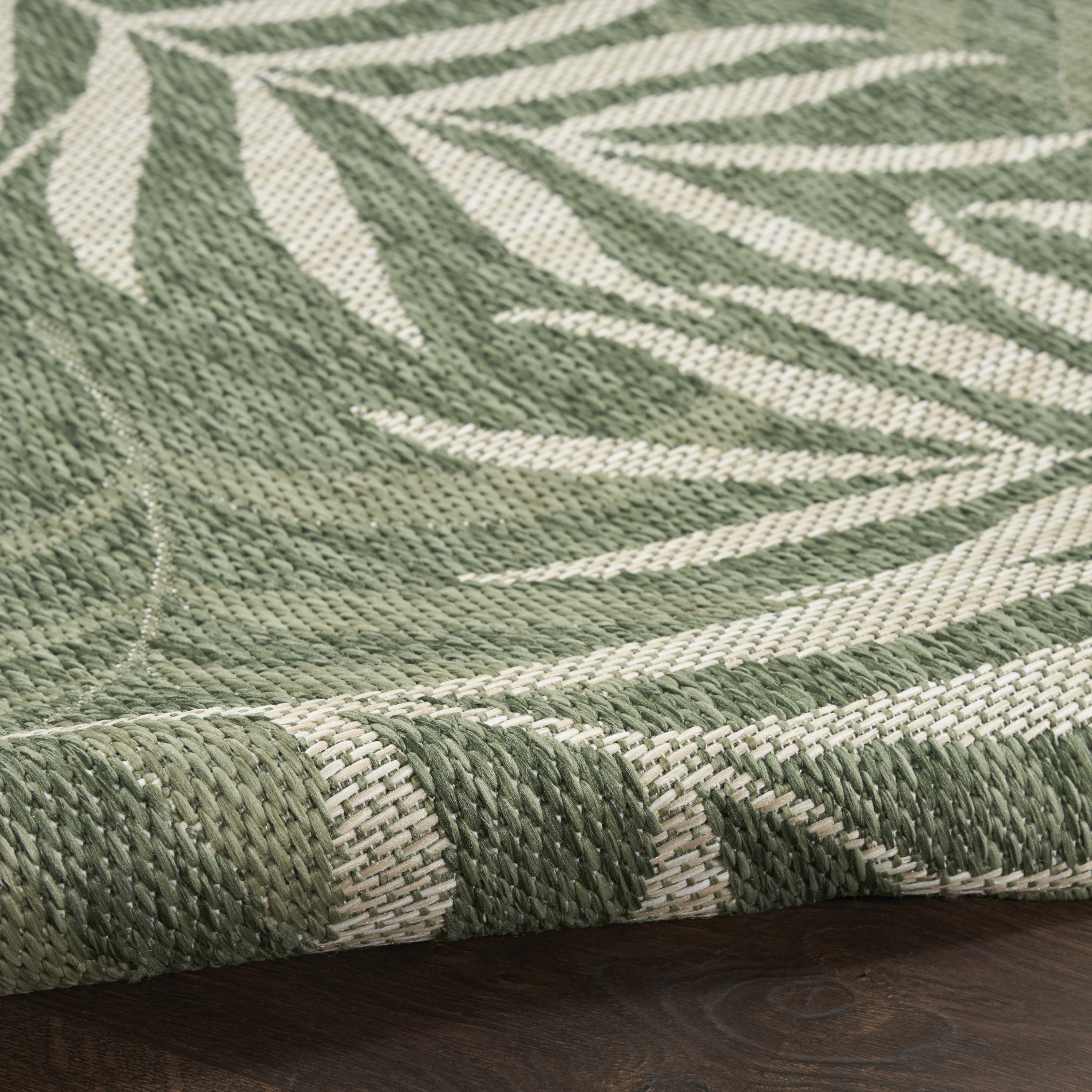 Nourison Garden Oasis 9' x 12' Green Ivory Outdoor Rug