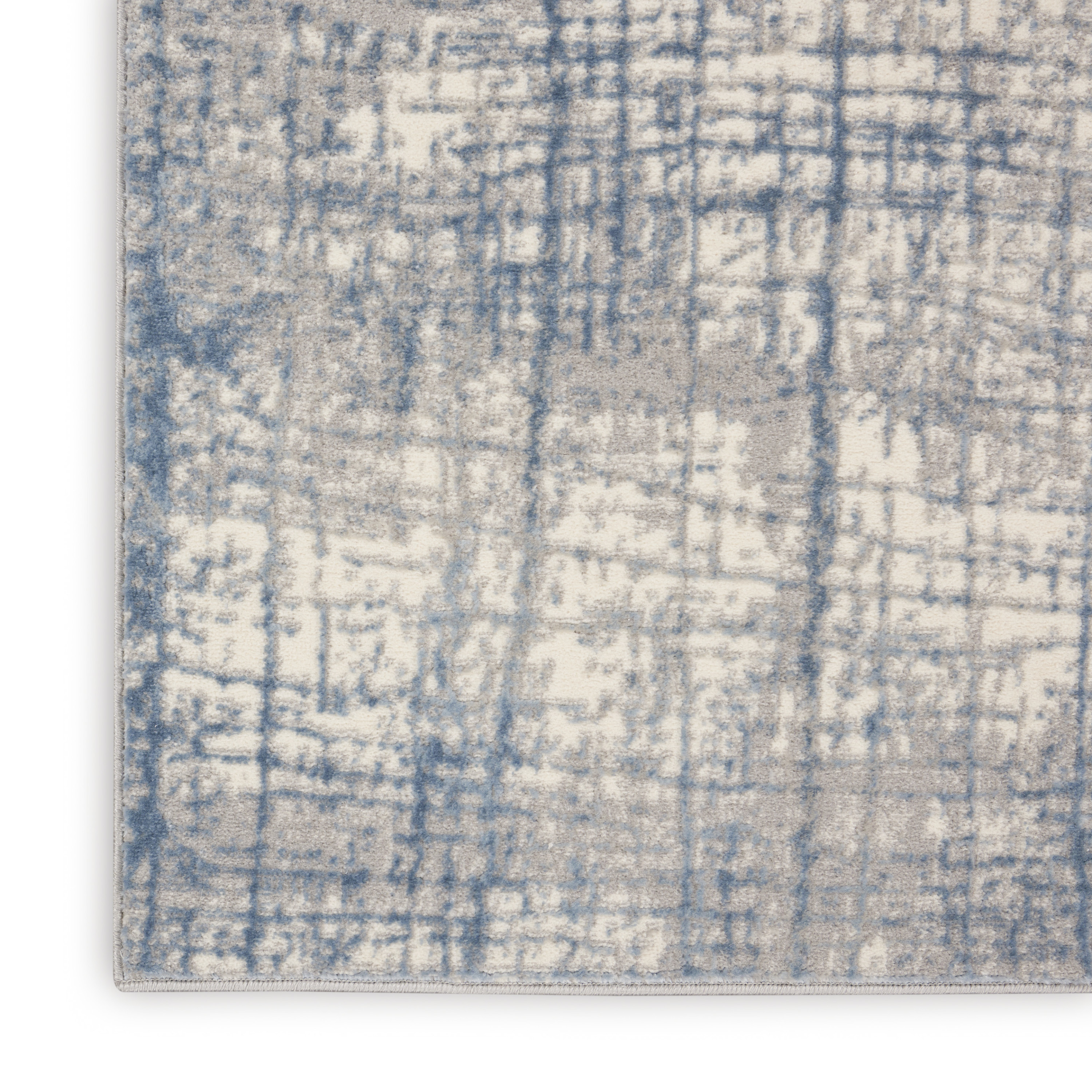 Calvin Klein CK950 Rush 2'3" x 7'3" Ivory Blue Modern Indoor Rug